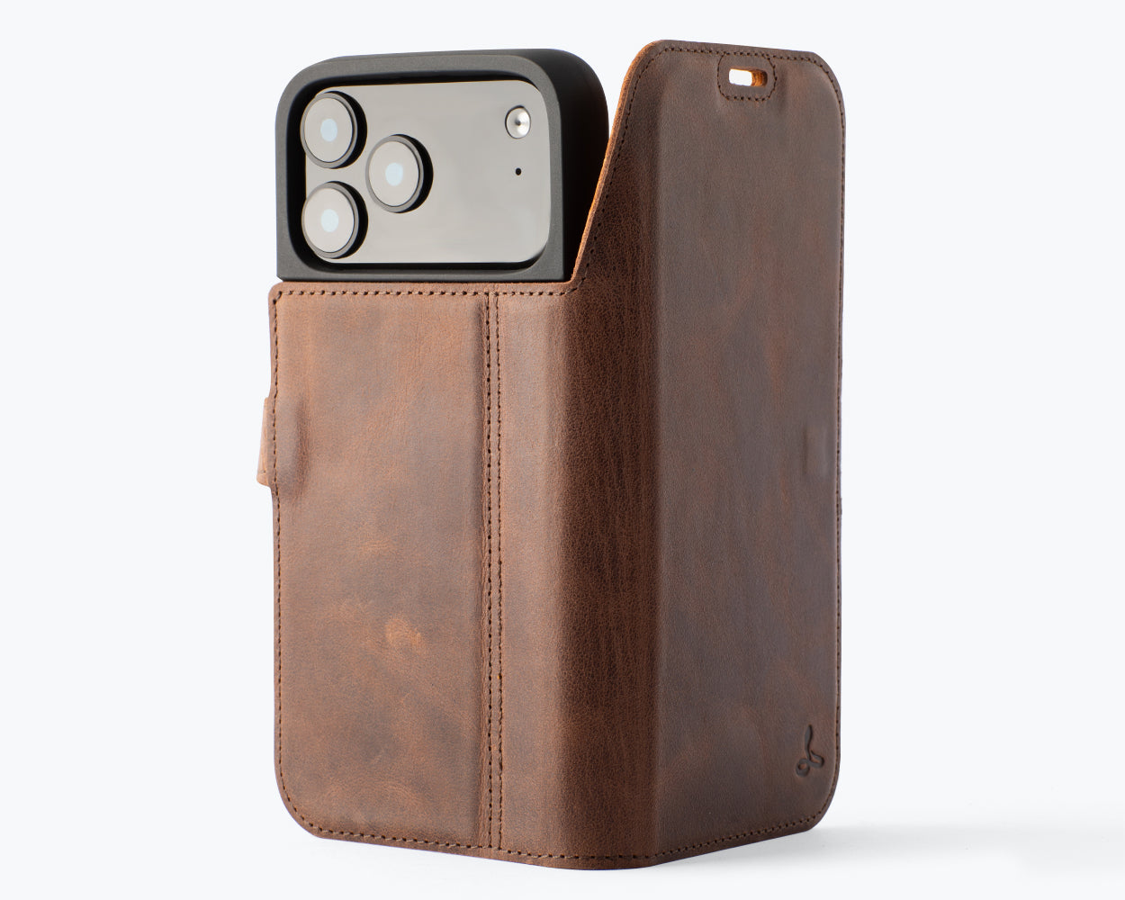 Apple iPhone 17 Pro Max - Vintage Leather Wallet Phone Case