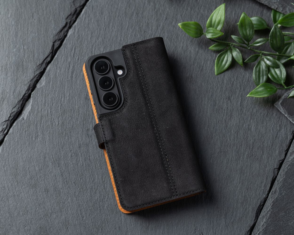 Samsung Galaxy S26 - Vintage Leather Wallet Phone Case