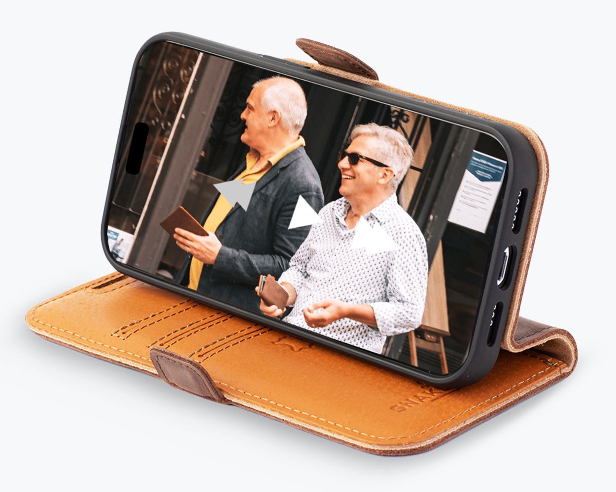 Apple iPhone 14 Pro - Vintage Leather Wallet Phone Case (Side Clasp)