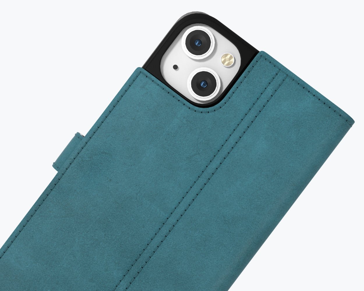 Apple iPhone 14 - Vintage Leather Wallet Phone Case (Side Clasp)