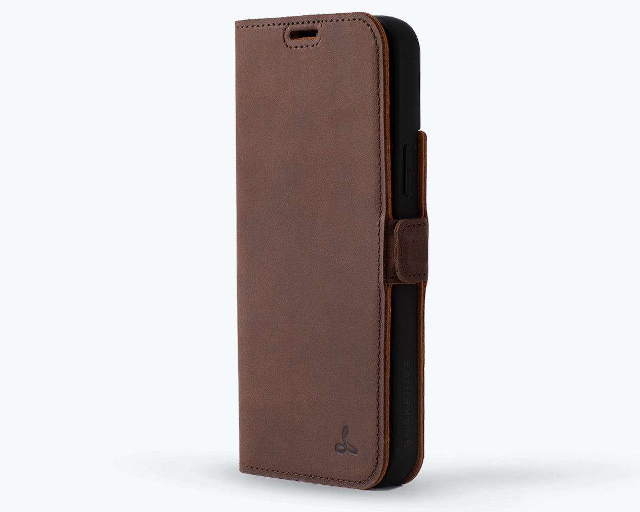Apple iPhone 15 Plus - Vintage Leather Wallet Phone Case (Side Clasp)