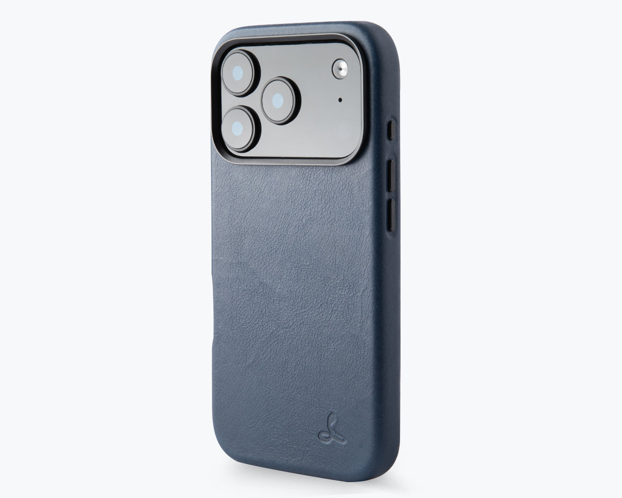 light blue leather iphone 17 pro case