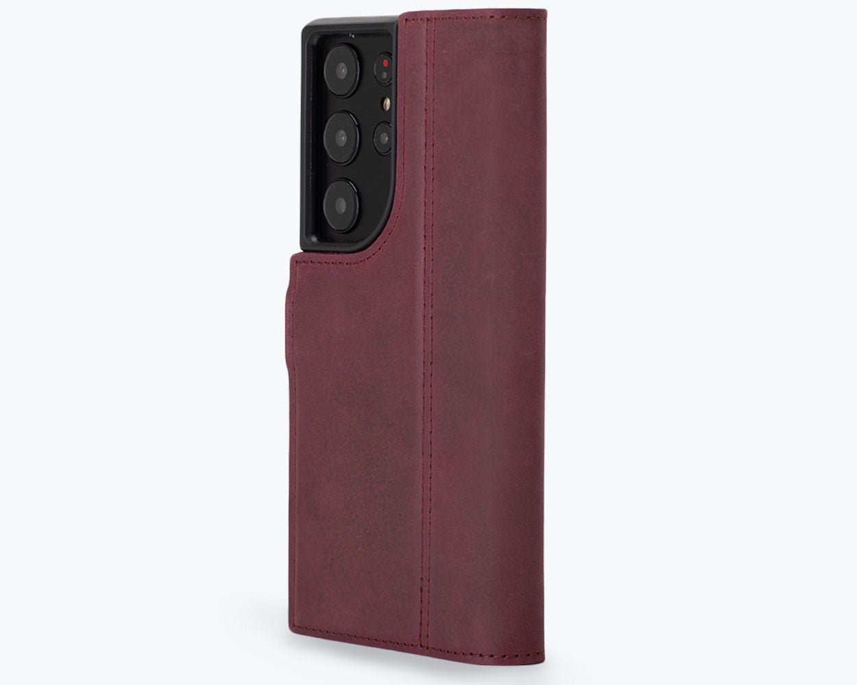 Samsung Galaxy S23 Ultra - Vintage Leather Wallet Phone Case (Side Clasp)