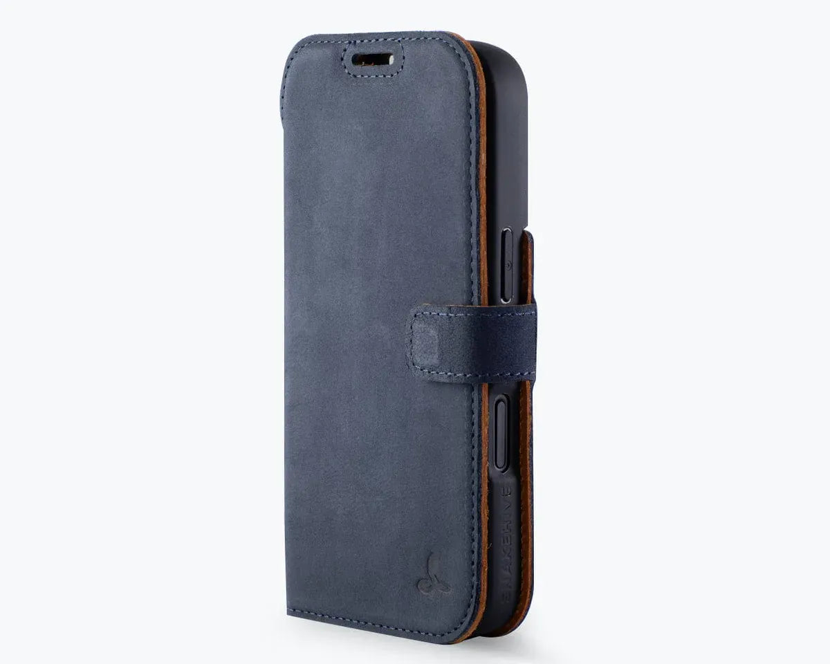 Apple iPhone 18 Pro Max - Vintage Leather Wallet Phone Case
