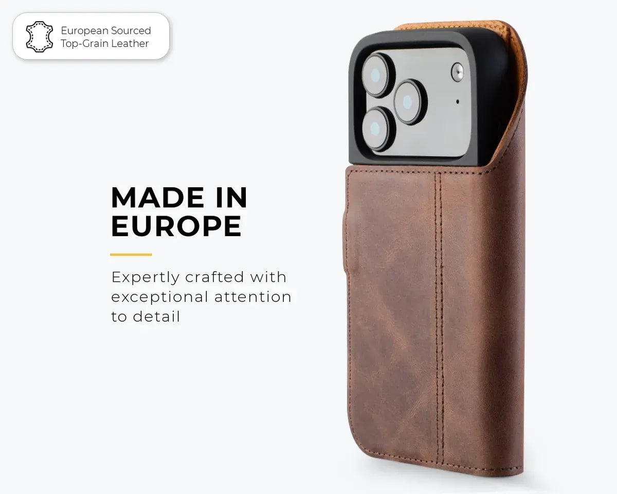 Apple iPhone 18 Pro Max - Vintage Leather Wallet Phone Case