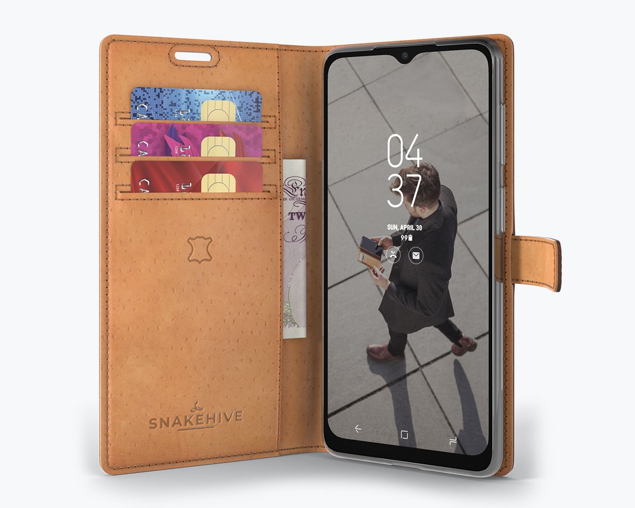 Samsung Galaxy A12 - Vintage Leather Wallet Phone Case