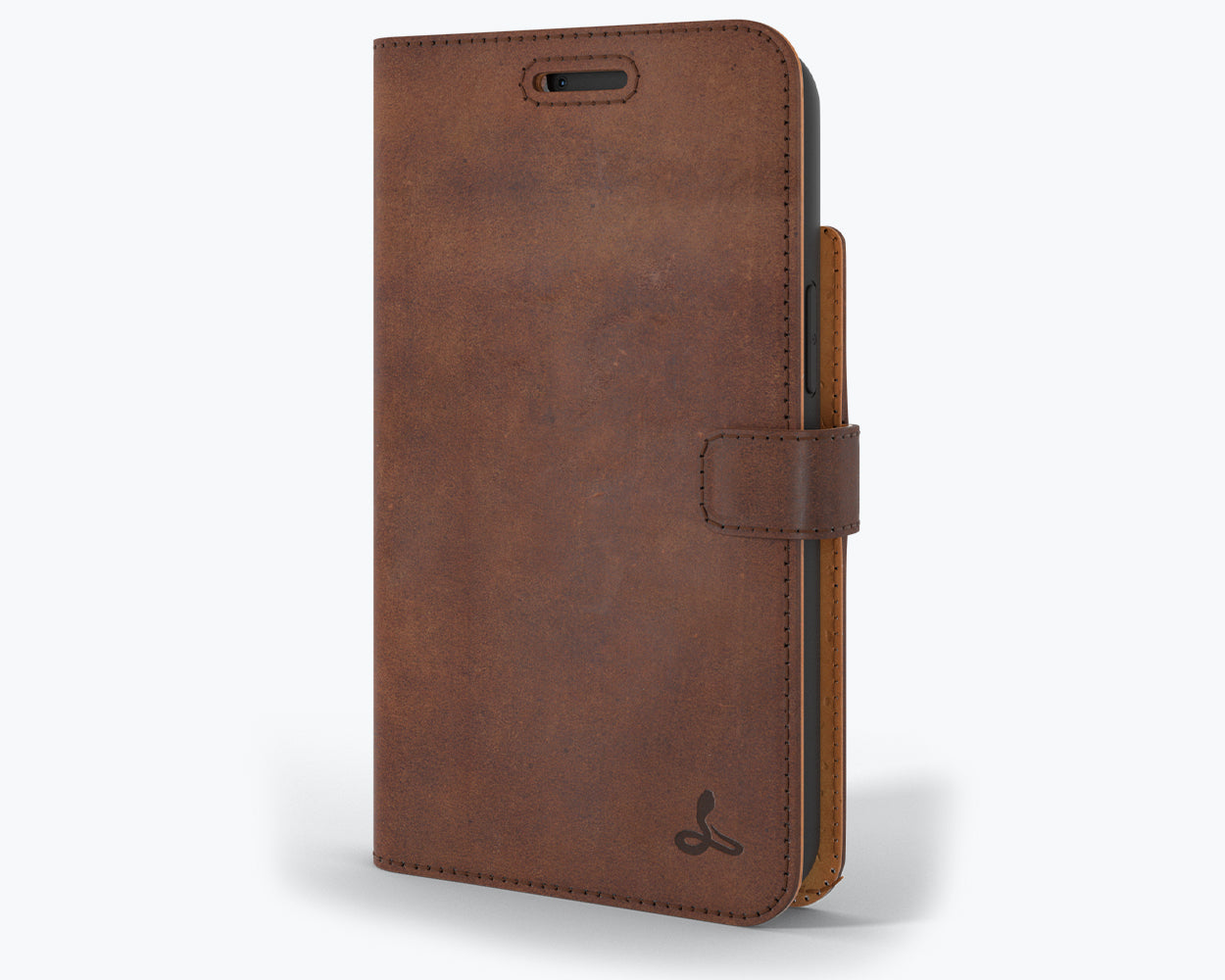 iPhone 13 - Vintage Leather Wallet Phone Case - Snakehive - Navy iPhone 13 - Vintage Leather Wallet Phone Case - Snakehive - Navy