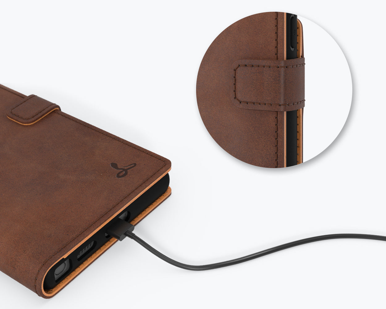 Samsung Galaxy S22 Ultra - Vintage Leather Wallet Phone Case