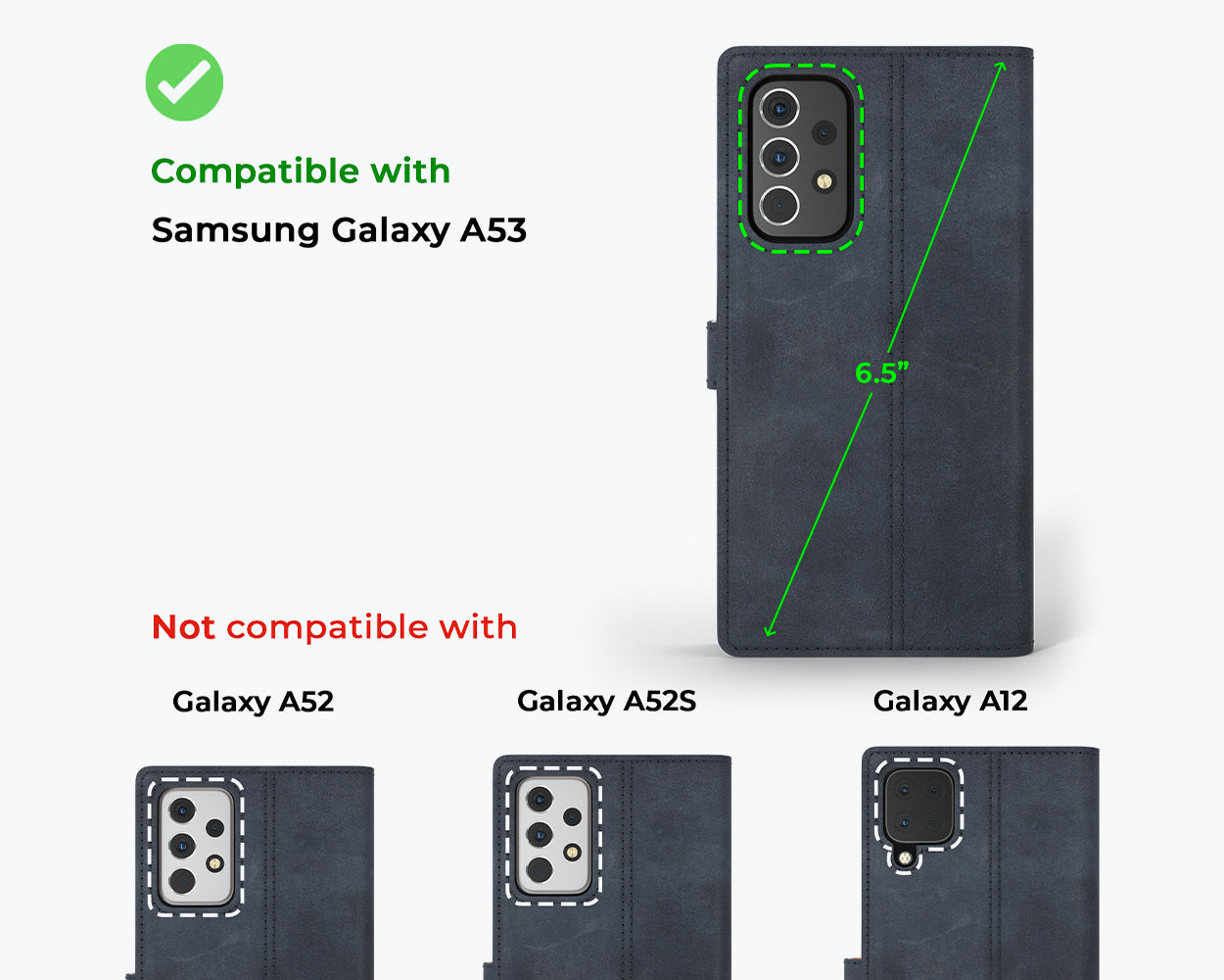 Samsung Galaxy A53 - Vintage Leather Wallet Phone Case