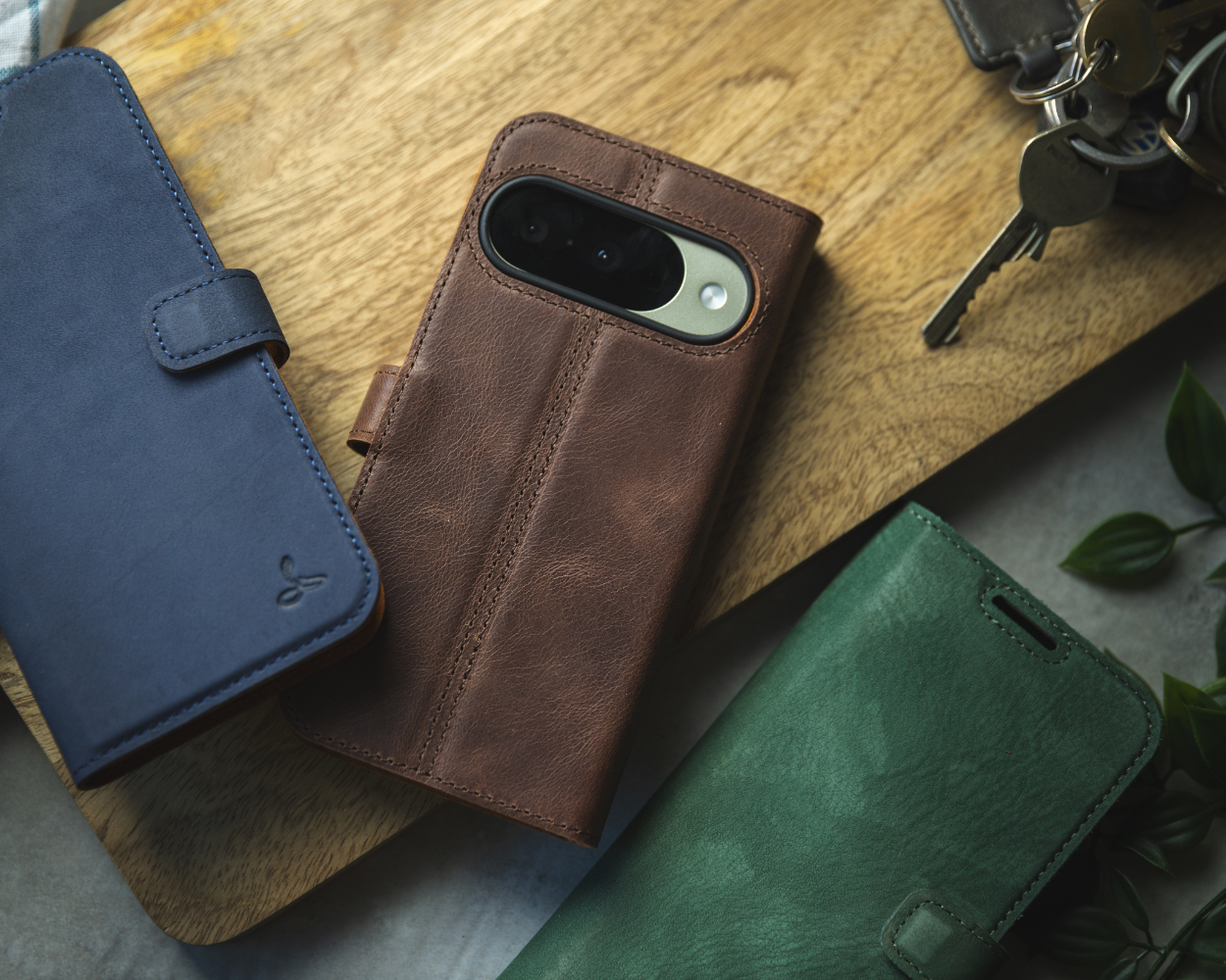 Google Pixel 11 Pro - Vintage Leather Wallet Phone Case