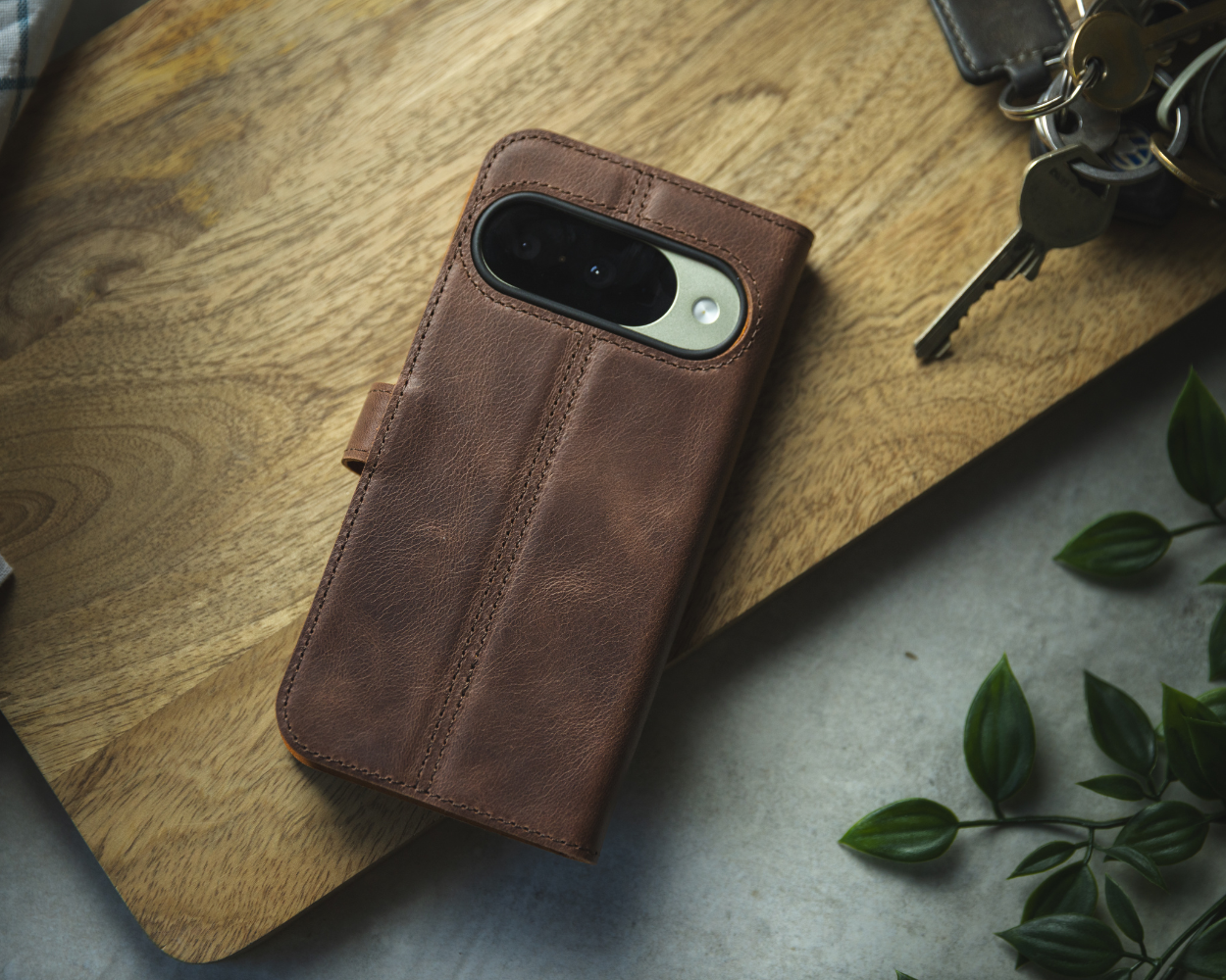 Google Pixel 11 - Vintage Leather Wallet Phone Case