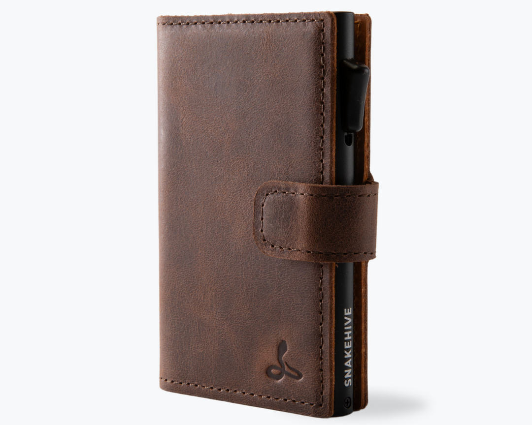 Vintage Leather Smart RFID Wallet | Snakehive