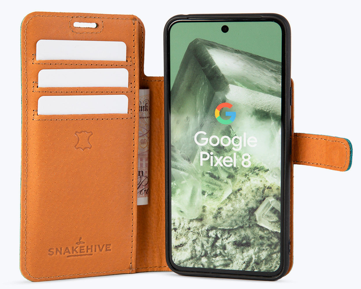 Google Pixel 8 - Vintage Leather Wallet