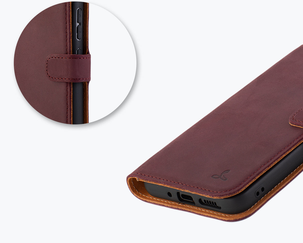 Samsung Galaxy A55 - Vintage Leather Wallet Phone Case