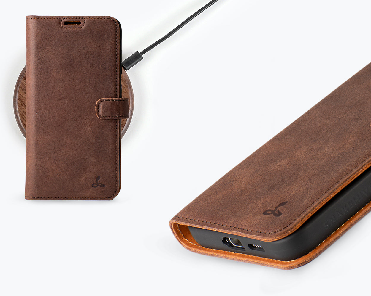 Samsung Galaxy S25 - Vintage Leather Wallet Phone Case