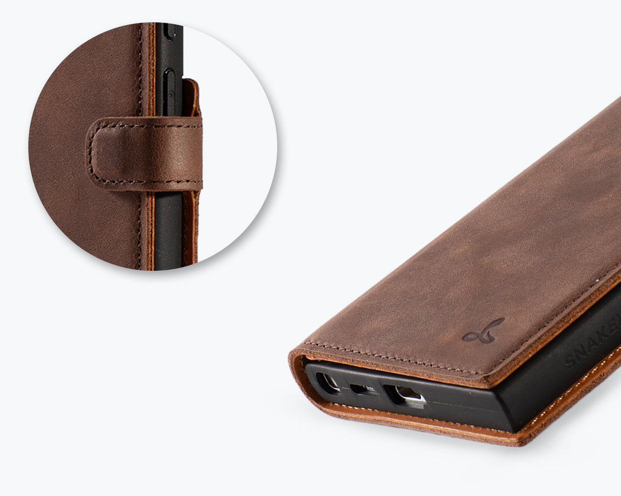 Samsung Galaxy S24 Ultra - Vintage Leather Wallet Phone Case