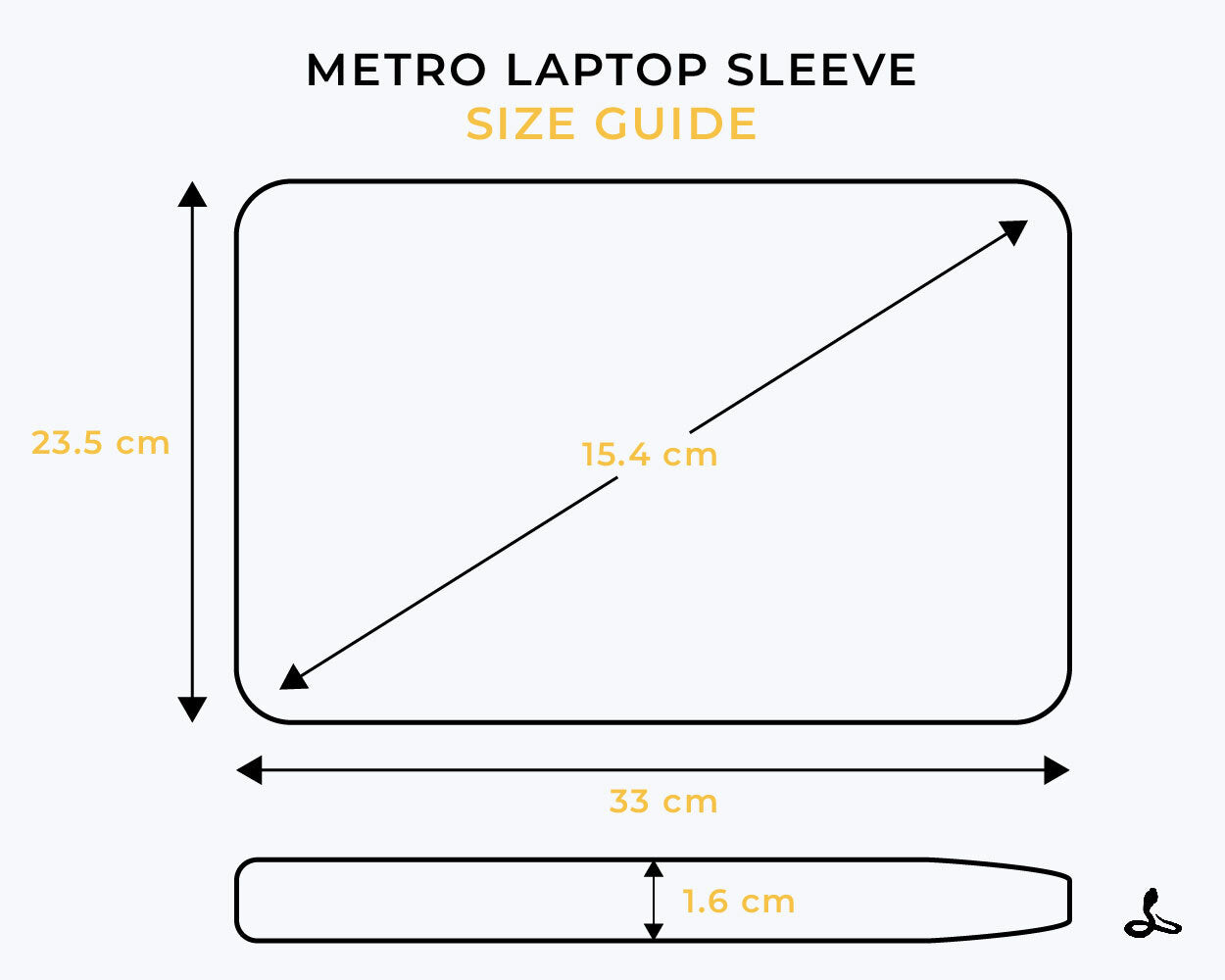 Metro Slim Leather Macbook / Laptop Sleeve - for 13" / 14"