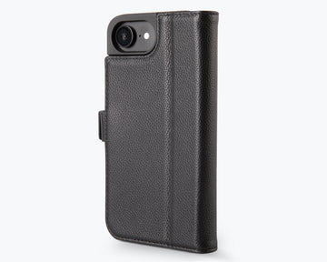 iPhone 17e / iPhone 16e - Metro Leather Wallet Phone Case - Snakehive - Jet Black (Dappled) - Premium Apple iPhone Cases