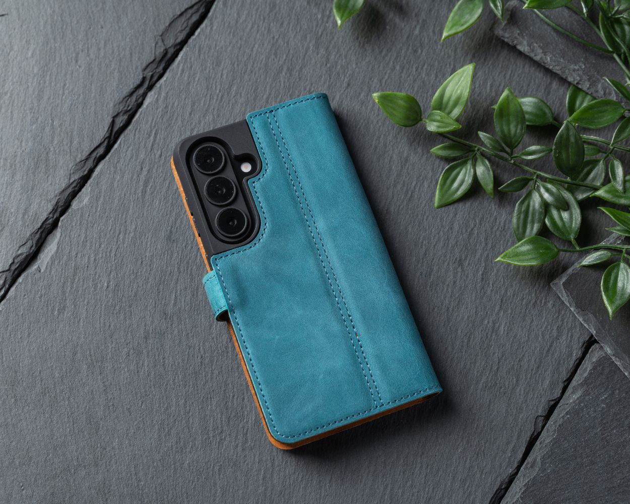 Samsung Galaxy S26 - Vintage Leather Wallet Phone Case