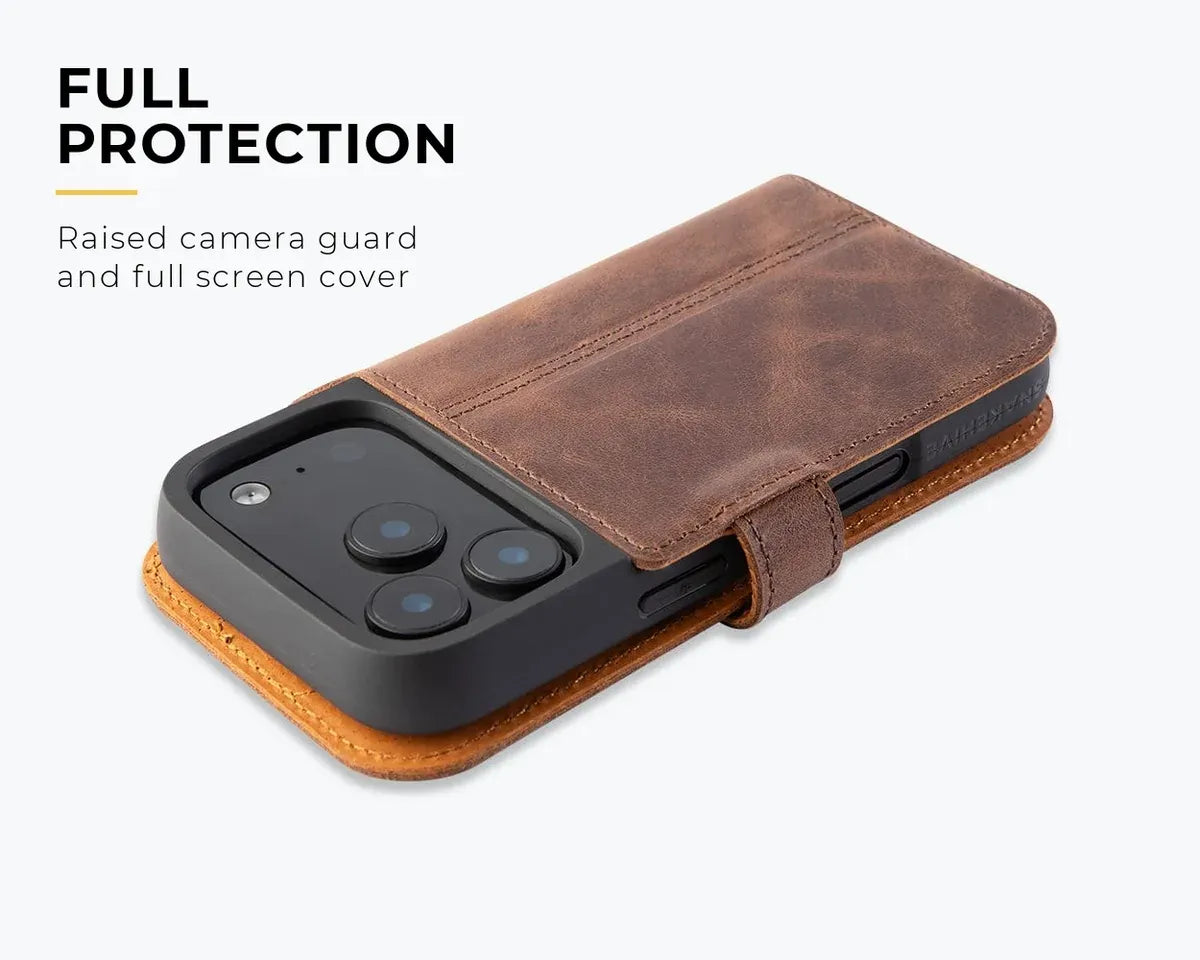 Snakehive Vintage Wallet Apple iPhone 18 Pro - Vintage Leather Wallet Phone Case Vintage Leather Wallet Case for Apple iPhone 18 Pro
