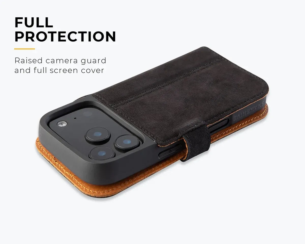 Snakehive Vintage Wallet Apple iPhone 18 Pro - Vintage Leather Wallet Phone Case Vintage Leather Wallet Case for Apple iPhone 18 Pro