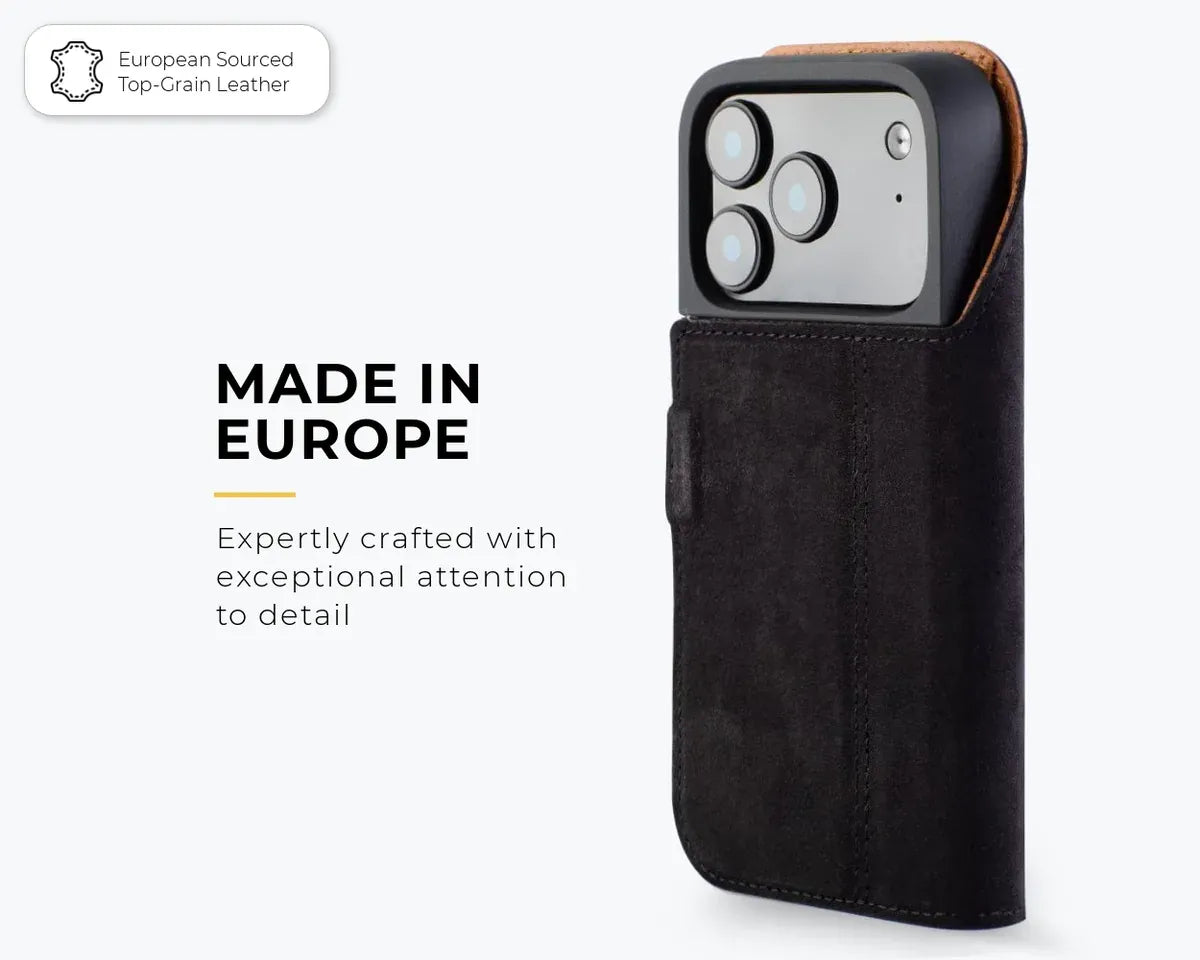 Snakehive Vintage Wallet Apple iPhone 18 Pro - Vintage Leather Wallet Phone Case Vintage Leather Wallet Case for Apple iPhone 18 Pro