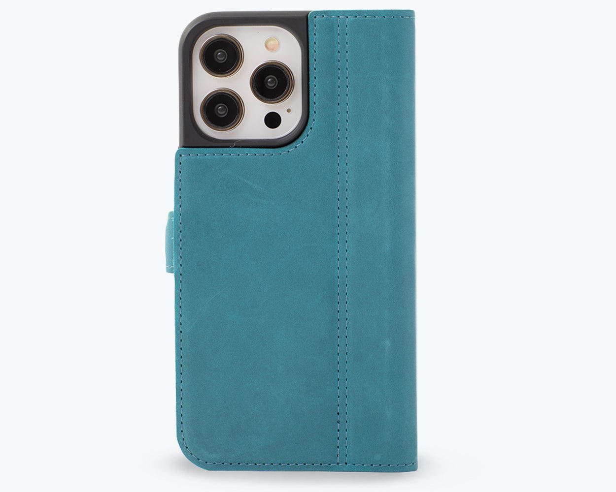 Apple iPhone 14 Pro Max - Vintage Leather Wallet Phone Case (Side Clasp)