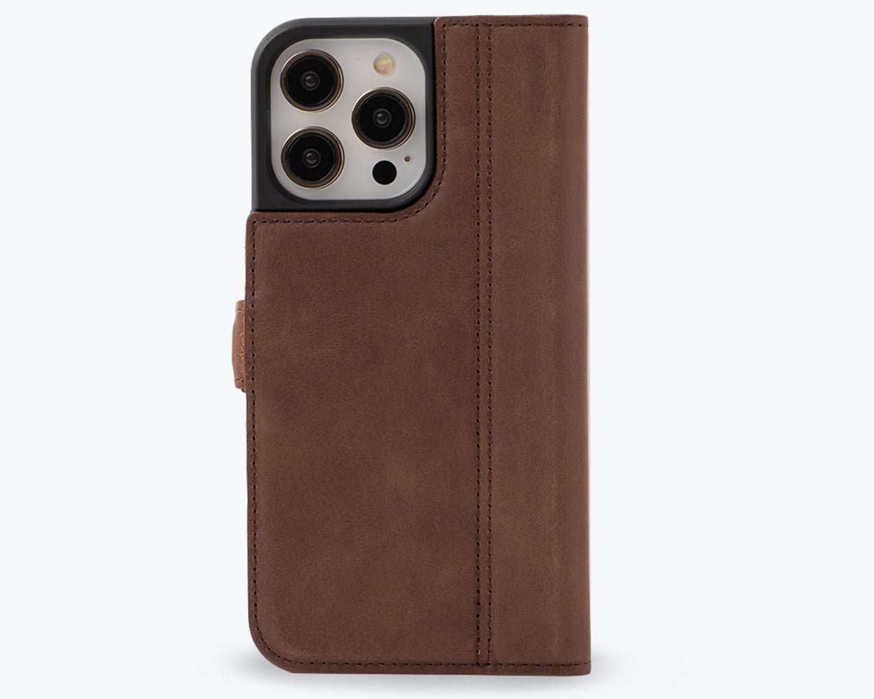 Apple iPhone 14 Pro Max - Vintage Leather Wallet Phone Case (Side Clasp)
