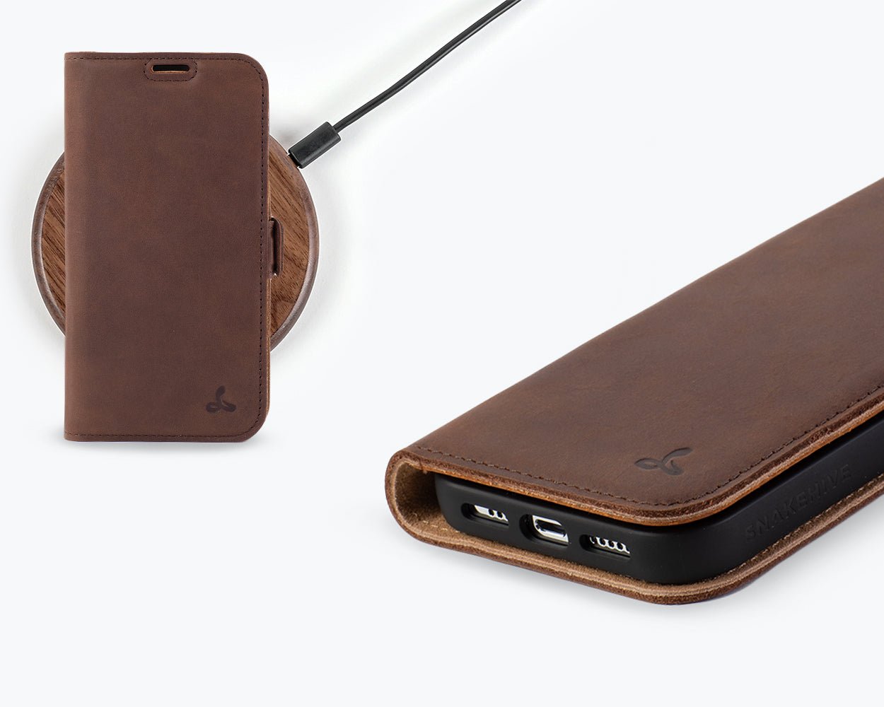 Apple iPhone 14 Pro - Vintage Leather Wallet Phone Case (Side Clasp)
