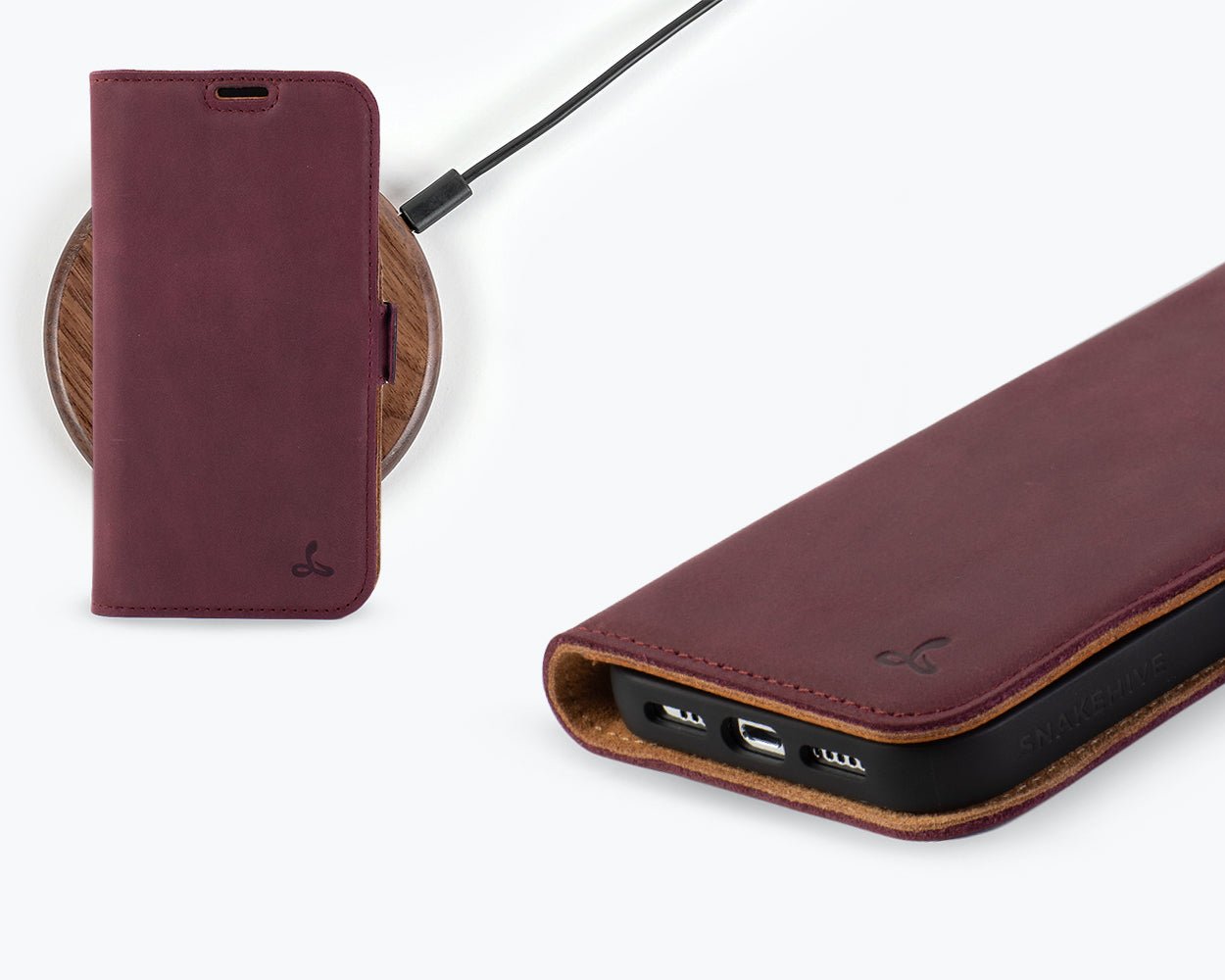 Apple iPhone 14 Pro - Vintage Leather Wallet Phone Case (Side Clasp)