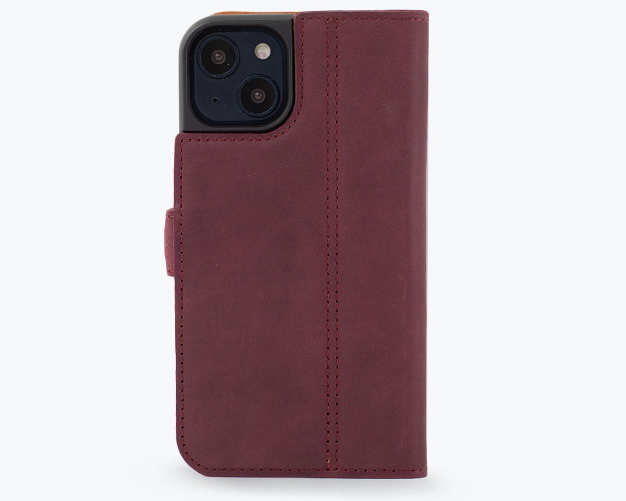 Apple iPhone 14 - Vintage Leather Wallet Phone Case (Side Clasp)