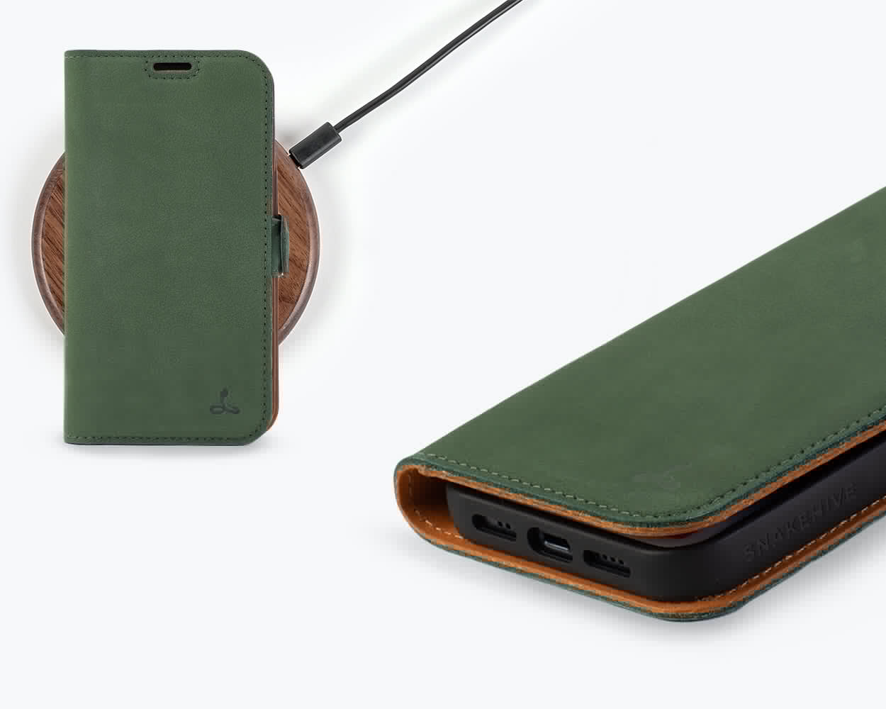 Apple iPhone 14 - Vintage Leather Wallet Phone Case (Side Clasp)