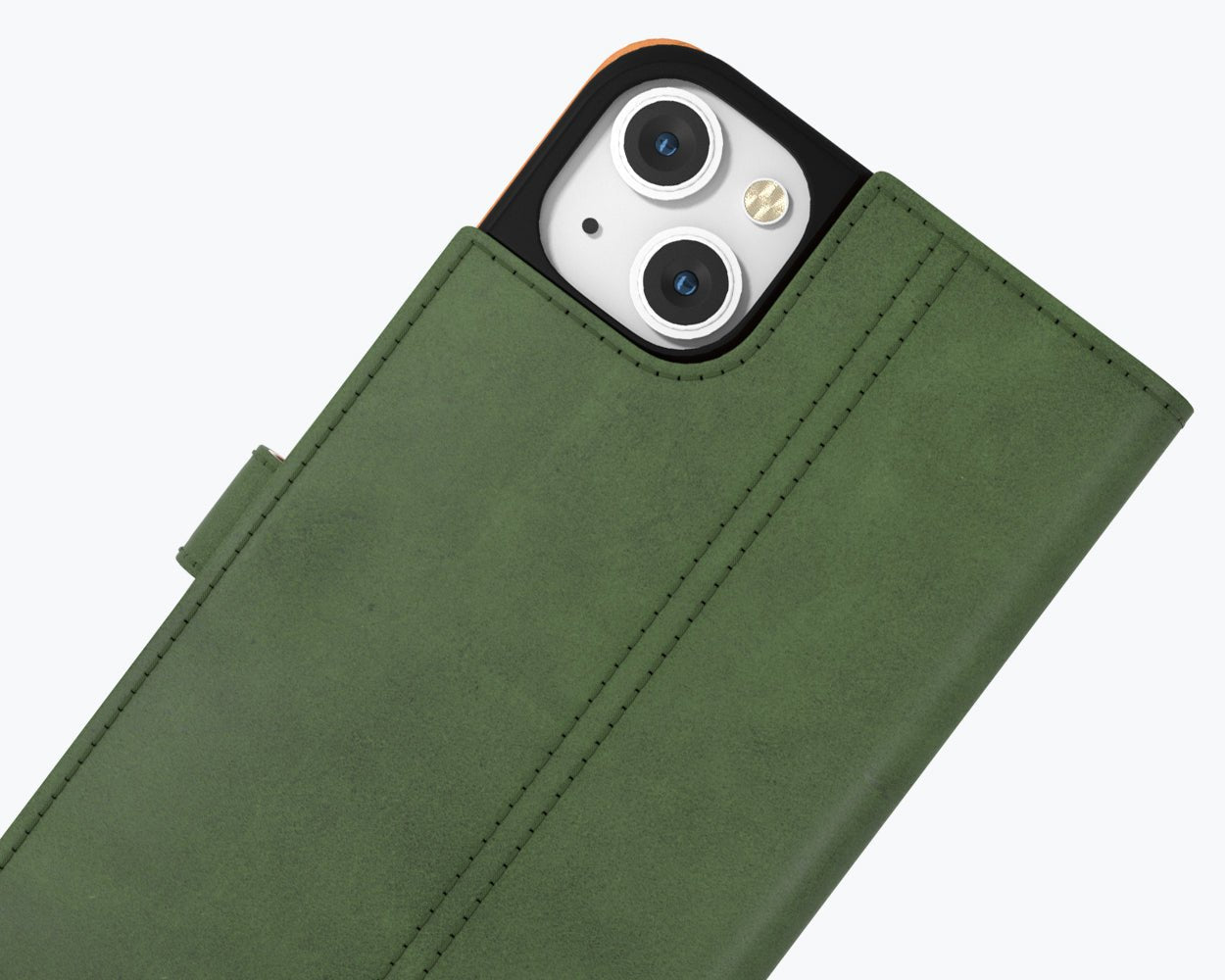 Apple iPhone 14 - Vintage Leather Wallet Phone Case (Side Clasp)
