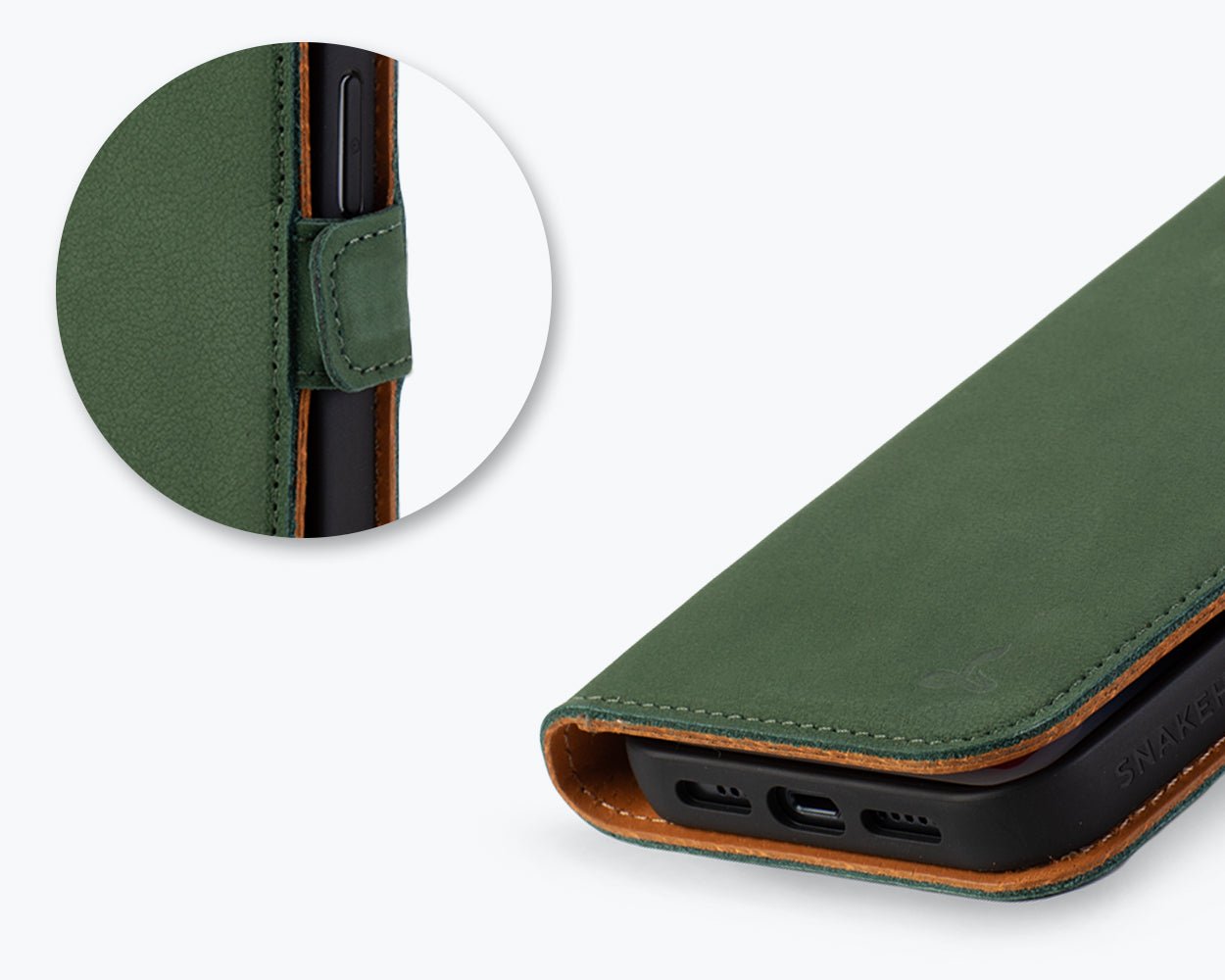 Apple iPhone 14 - Vintage Leather Wallet Phone Case (Side Clasp)