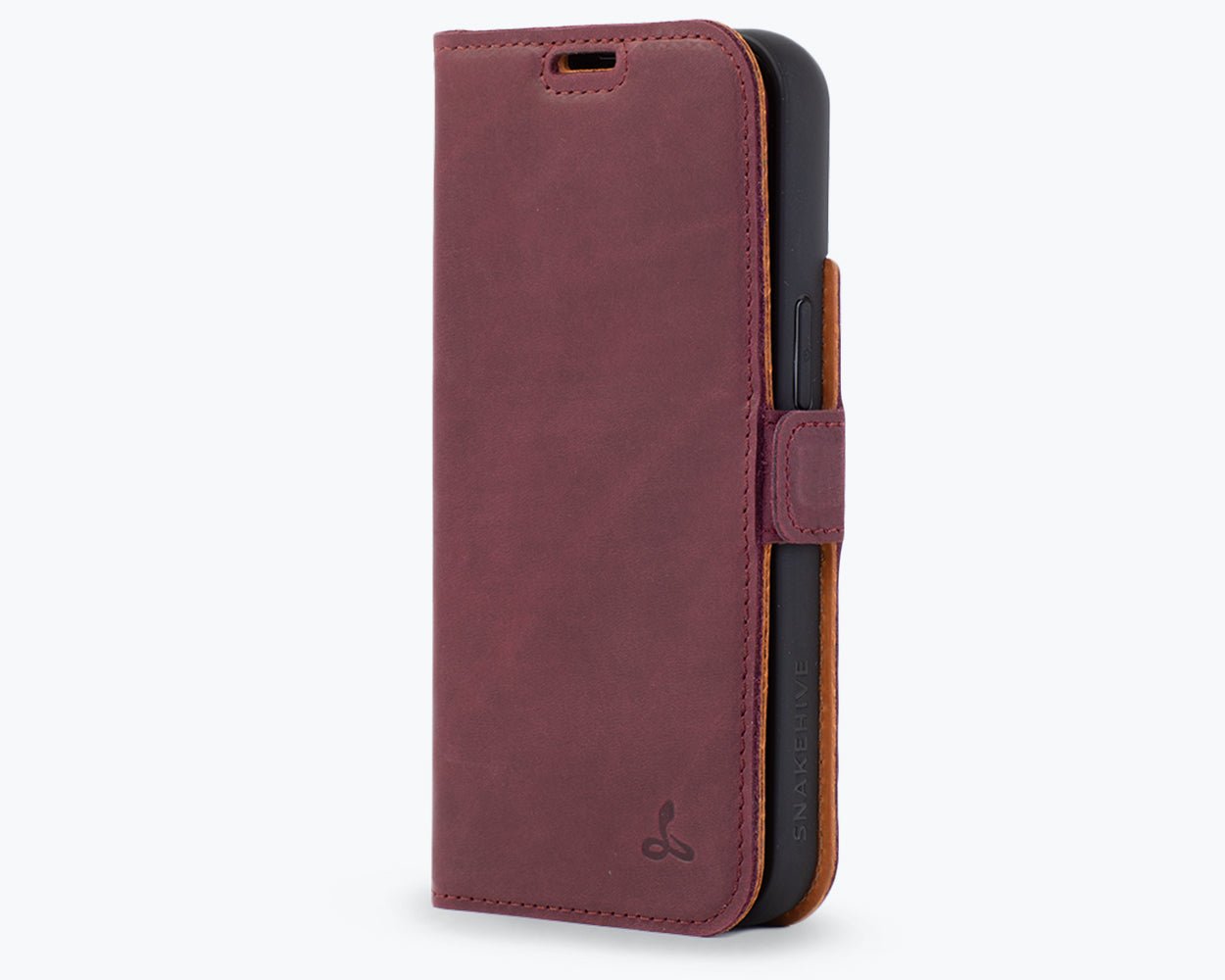 Apple iPhone 14 - Vintage Leather Wallet Phone Case (Side Clasp)