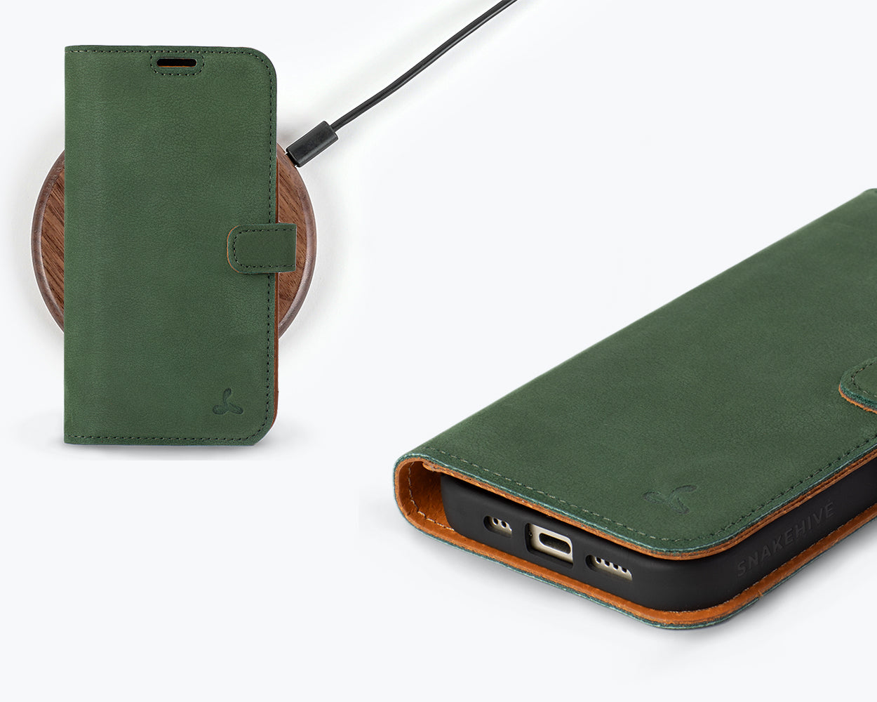 Apple iPhone 15 - Vintage Leather Wallet Phone Case