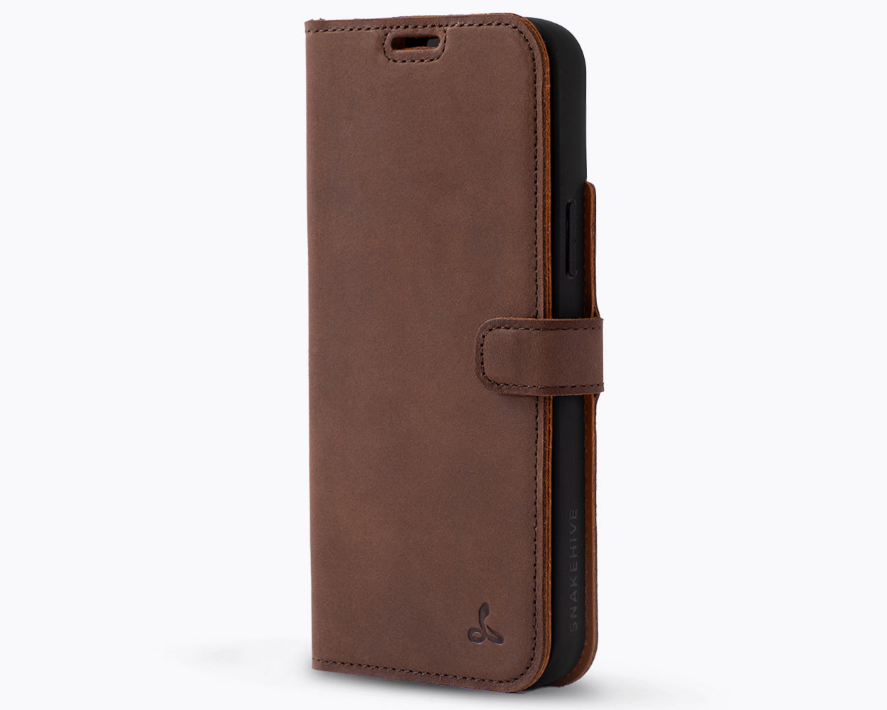 Snakehive Custodia A Portafoglio In Pelle Nubuck Per IPhone 6 Plus / 6S Plus - Fatta A Mano, Colore Prugna, Con Slot Carte