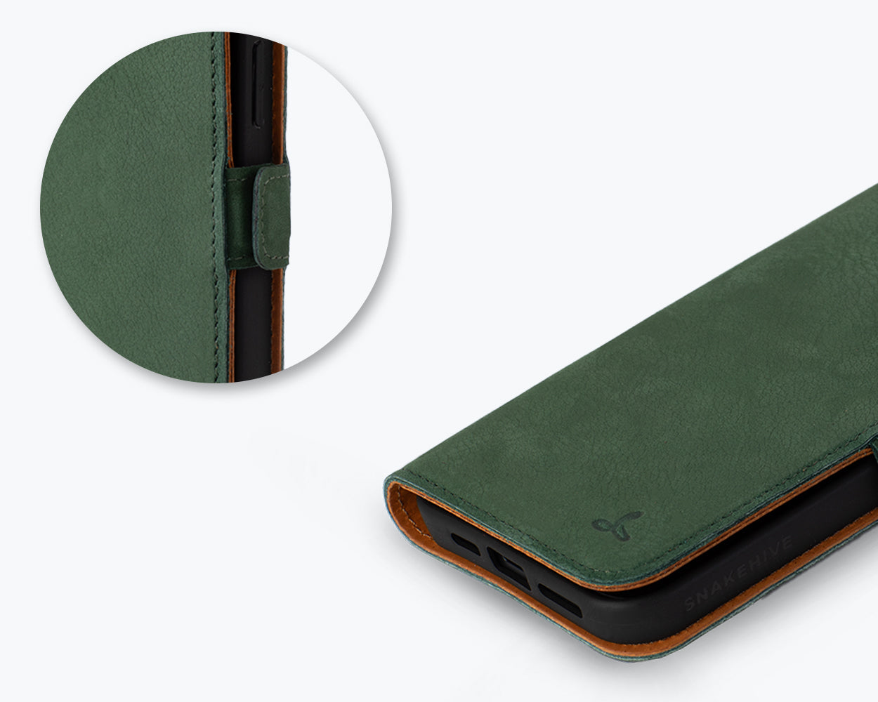Apple iPhone 15 Plus - Vintage Leather Wallet (Side Clasp)