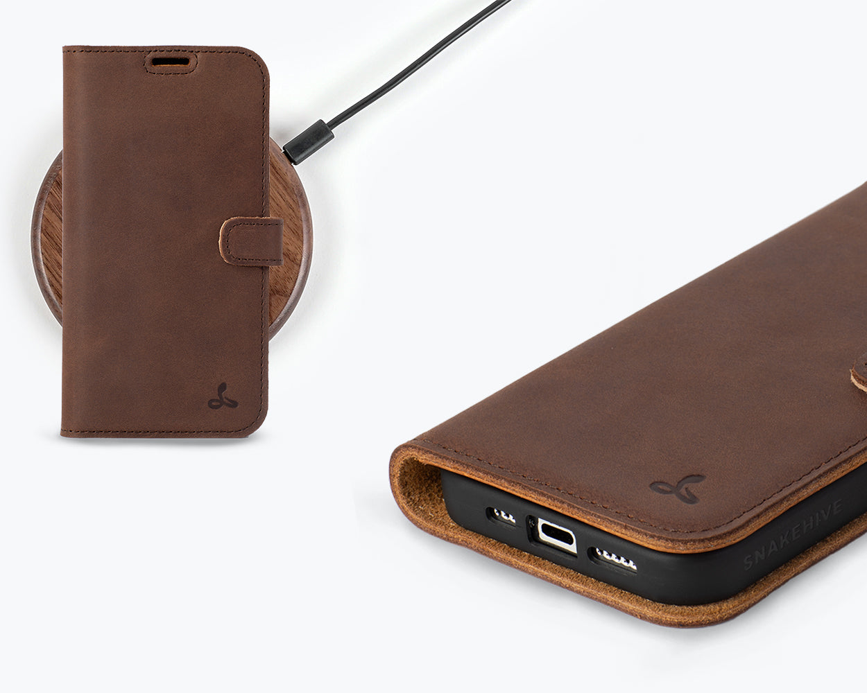 Apple iPhone 15 Pro - Vintage Leather Wallet