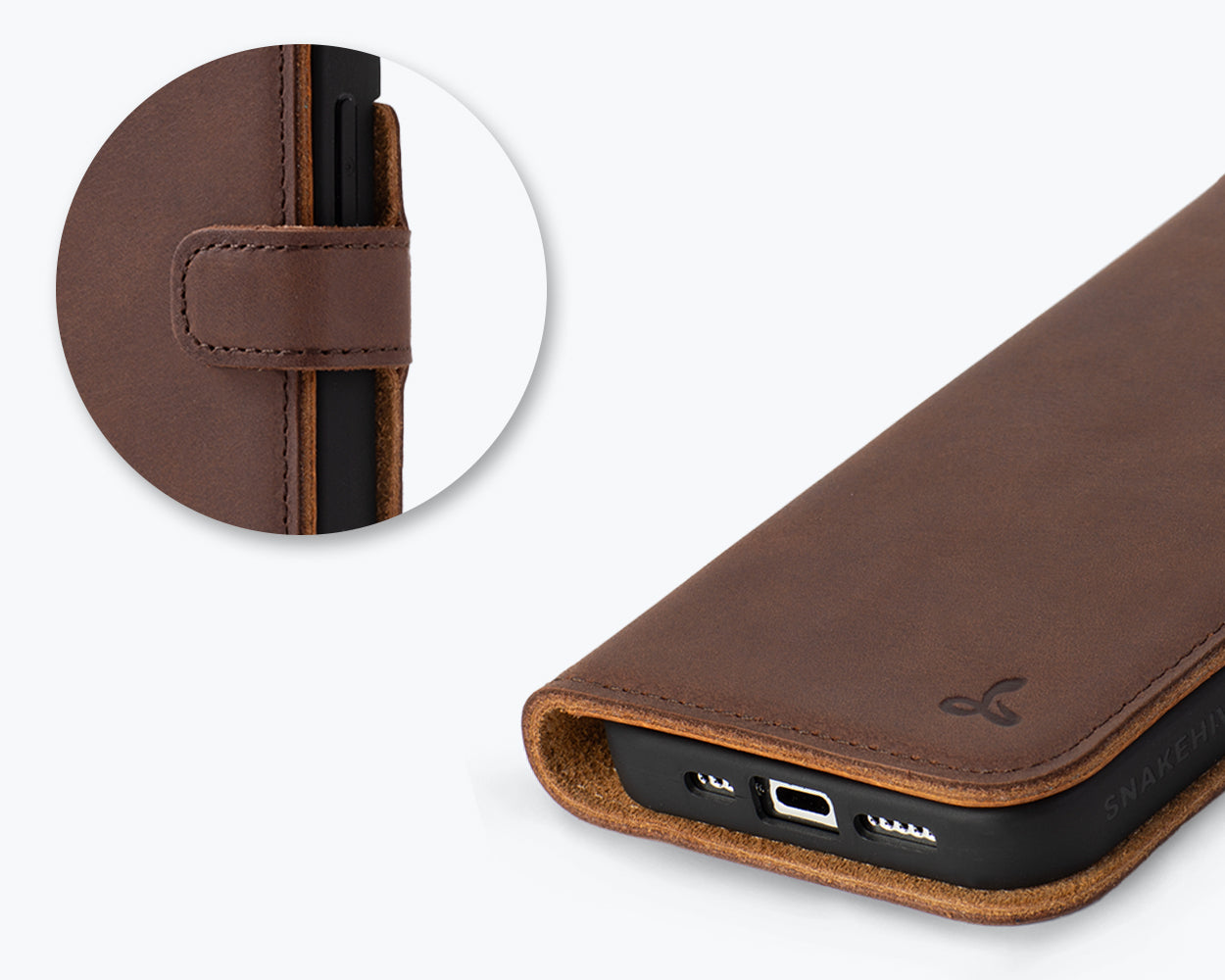 Apple iPhone 15 Pro - Vintage Leather Wallet