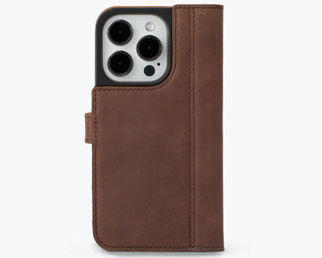 Snakehive Genuine Leather Wallet Case For IPhone 15 Pro Max - Folio With Card Slots, Stand, & Protection