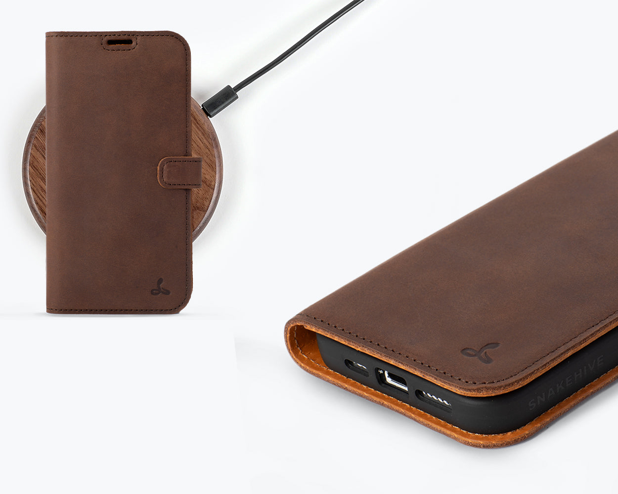 Apple iPhone 15 Pro Max - Vintage Leather Wallet Phone Case