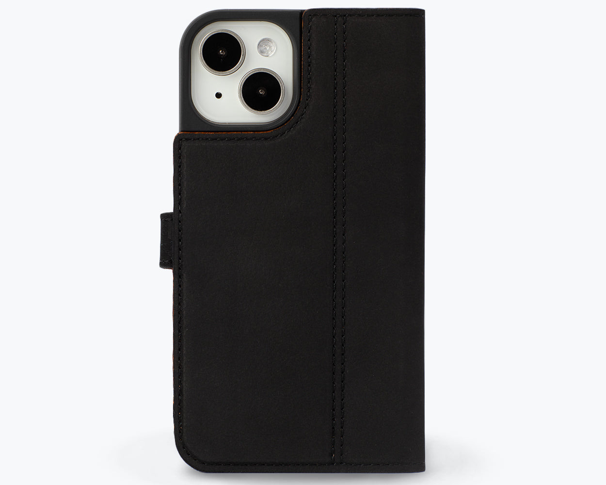 Apple iPhone 15 - Vintage Leather Wallet Phone Case (Side Clasp)