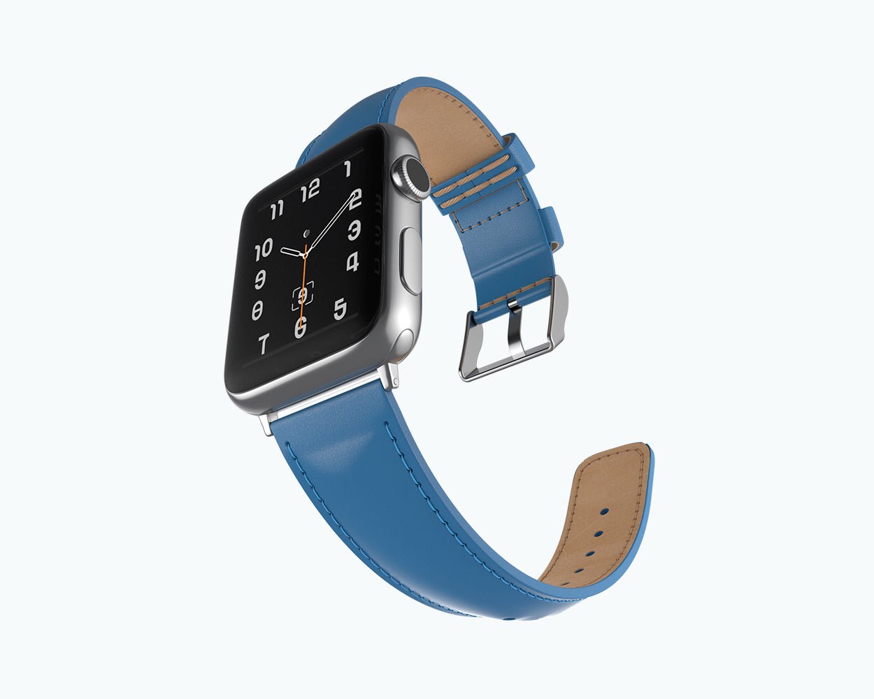 Metro Leather Watch Strap - For Apple Series Watches Ocean Blue (38 / 40 / 41mm) - Snakehive UK
