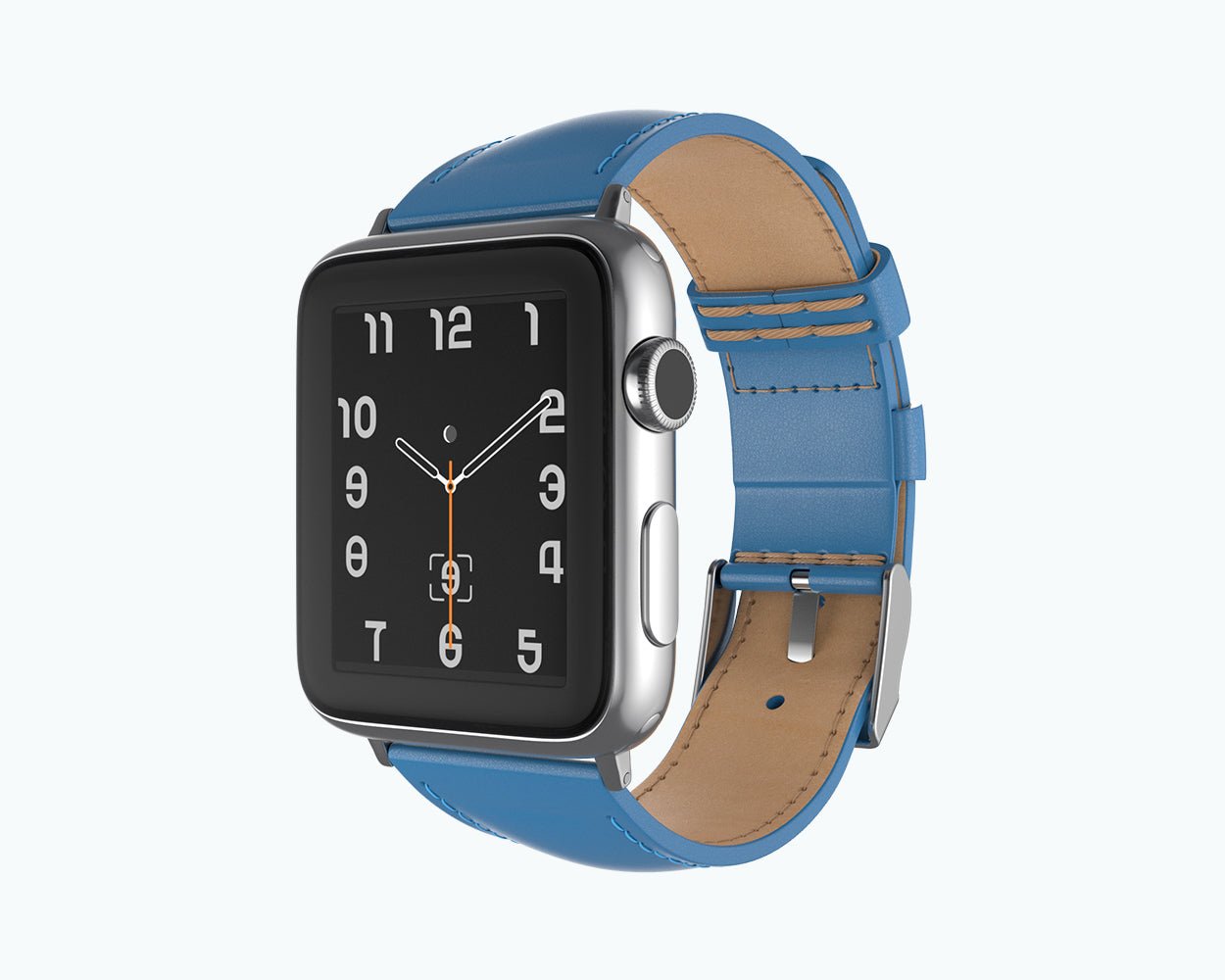 Metro Leather Watch Strap - For Apple Series Watches Ocean Blue (38 / 40 / 41mm) - Snakehive UK