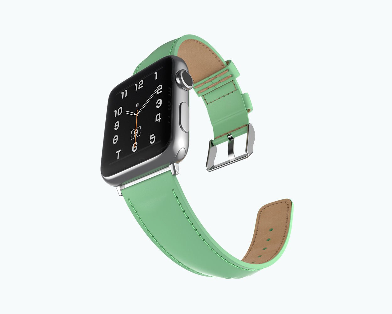 Metro Leather Watch Strap - For Apple Series Watches Pistachio Green (38 / 40 / 41mm) - Snakehive UK