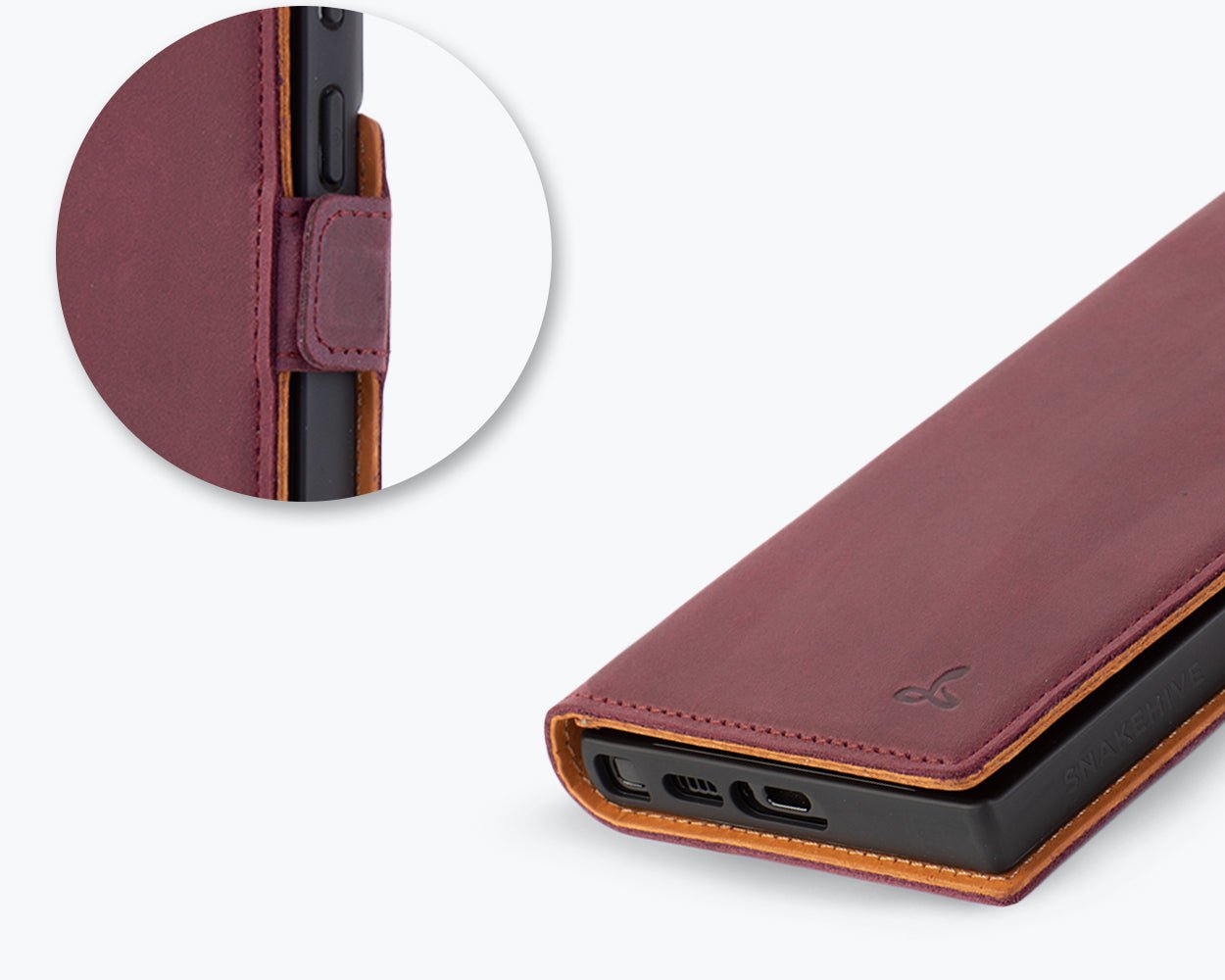 Samsung Galaxy S24 Ultra - Vintage Leather Wallet (Side Clasp)