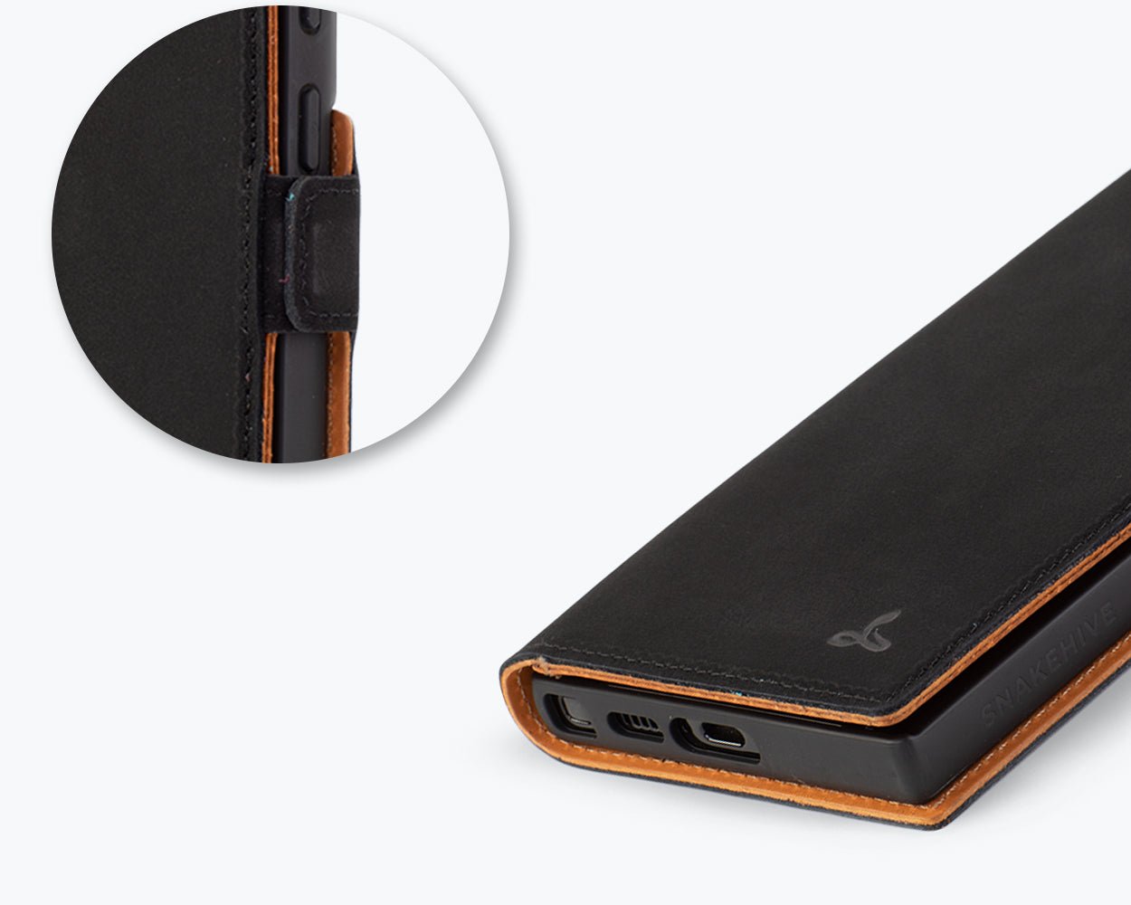 Samsung Galaxy S24 Ultra - Vintage Leather Wallet Phone Case (Side Clasp)