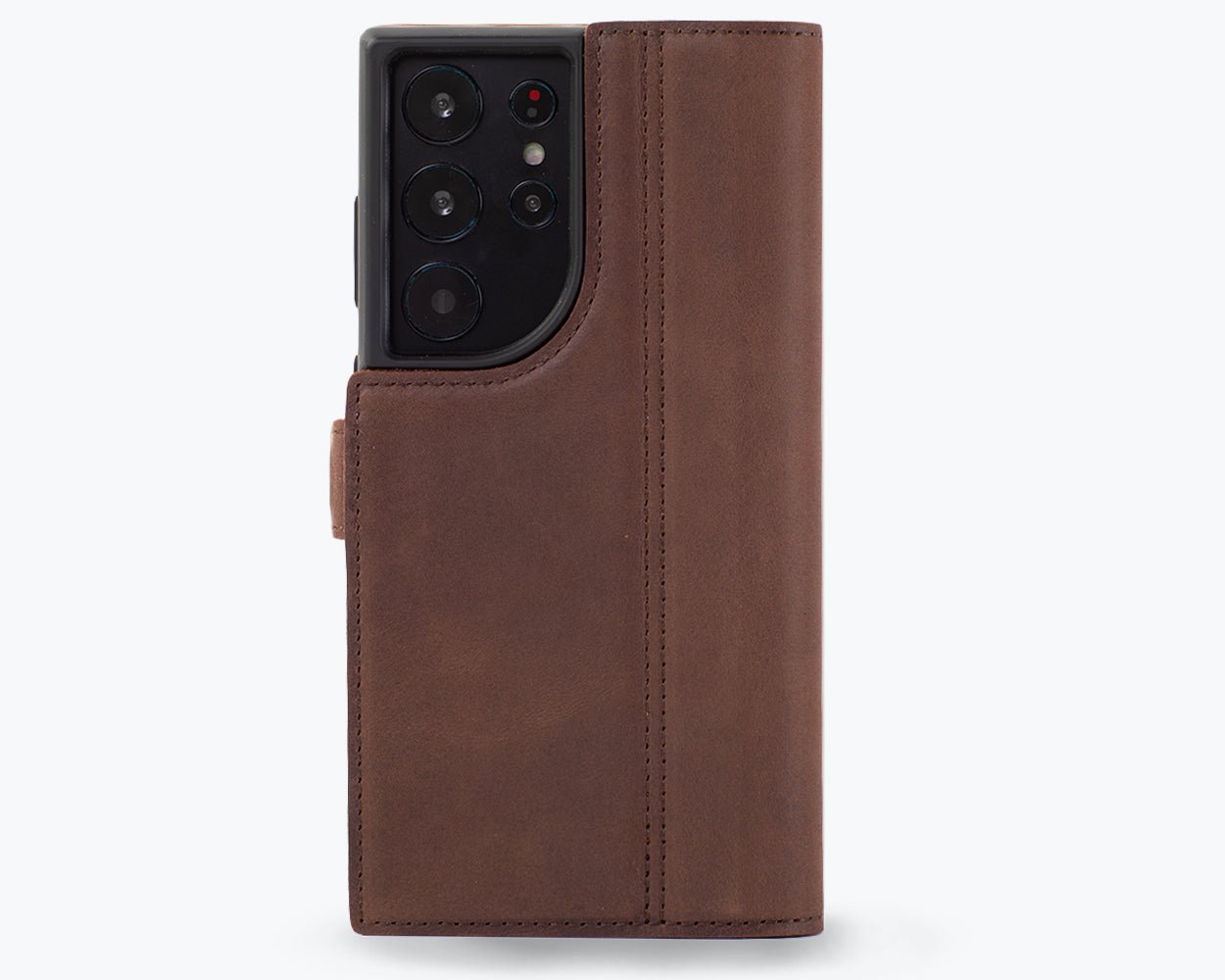 Samsung Galaxy S24 Ultra - Vintage Leather Wallet Phone Case (Side Clasp)