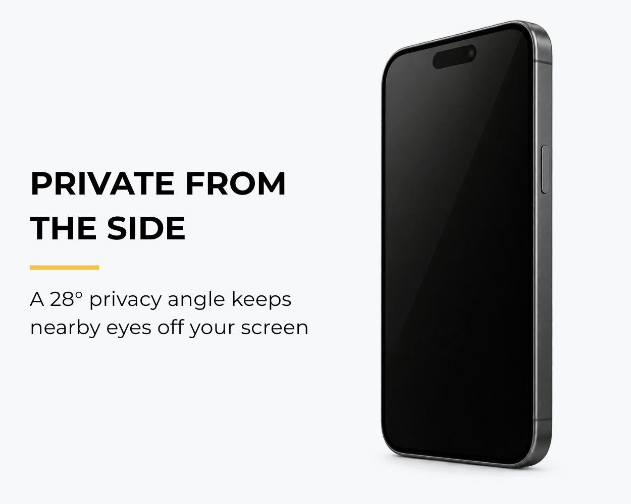 Snakehive Privacy Glass darkened from the side